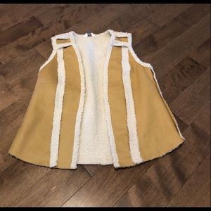 Jacket with faux leather